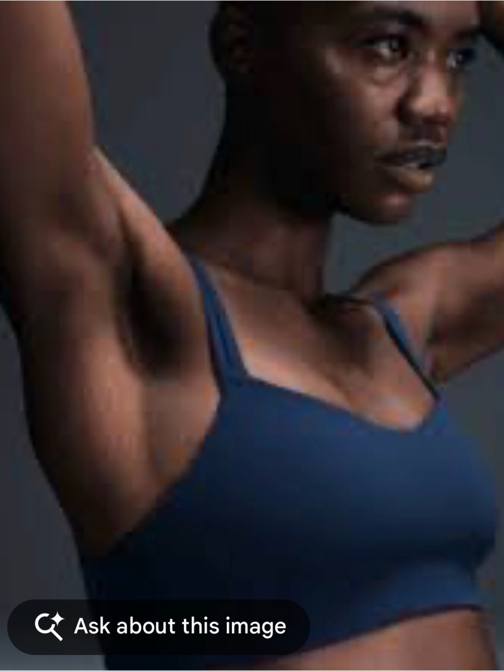 🏷️ Nike Sports Bra Size XL Navy Blue Strappy Back Activewear